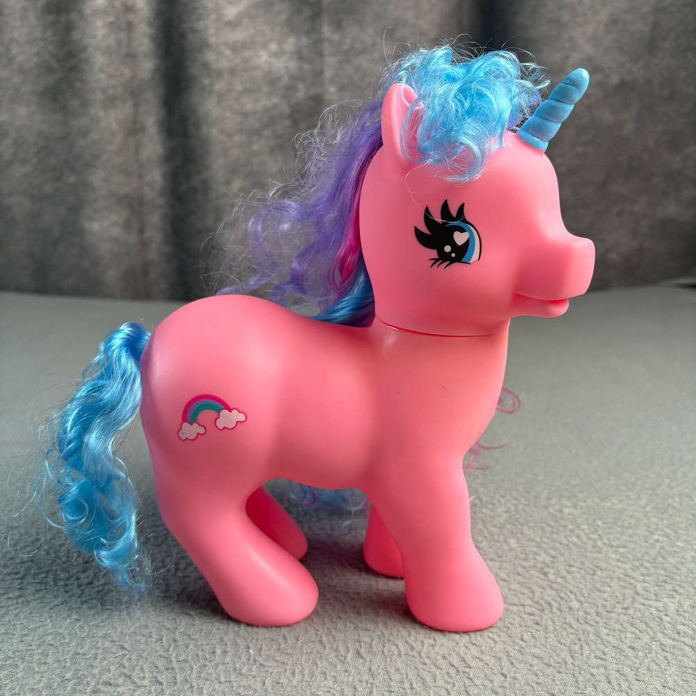 Pink Unicorn Pony Figure Rainbow Cloud Cutie Mark Blue Horn SML-16-B1